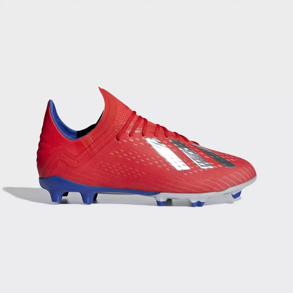 Adidas X 18.1 Firm Ground Tacos de Futbol Rojos Para Niña (MX-45888)